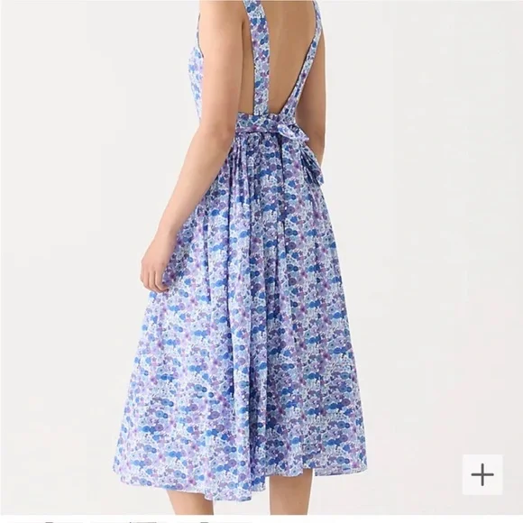 J.Crew NWOT Liberty fabric 💯 percent cotton w/pockets & adjustable straps sz16 - Picture 3 of 10